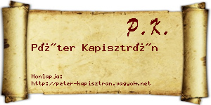 Péter Kapisztrán névjegykártya