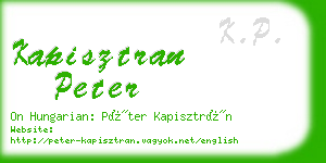 kapisztran peter business card